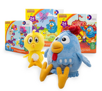 Kit de Peluches y Rompecabezas de la Gallina Pintadita - 1
