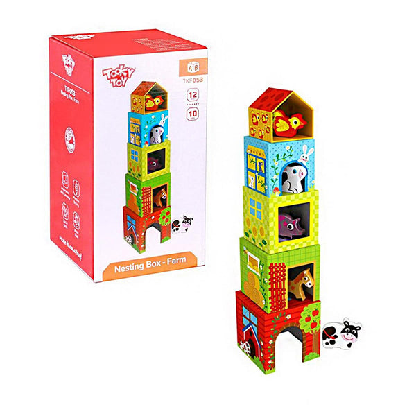 Juego De Bloques Apilables Animales 10 Piezas Nesting Boxes