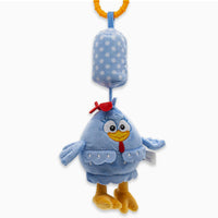 Peluche y sonaja colgante para carriola o cuna de la gallina pintadita - 2