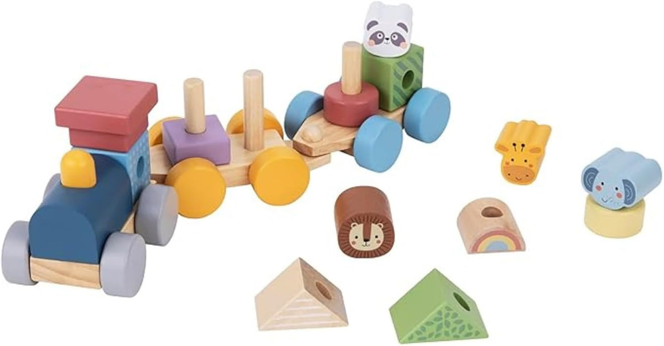 Tren de Madera Apilable de Animales de la Selva -Tooky Toy