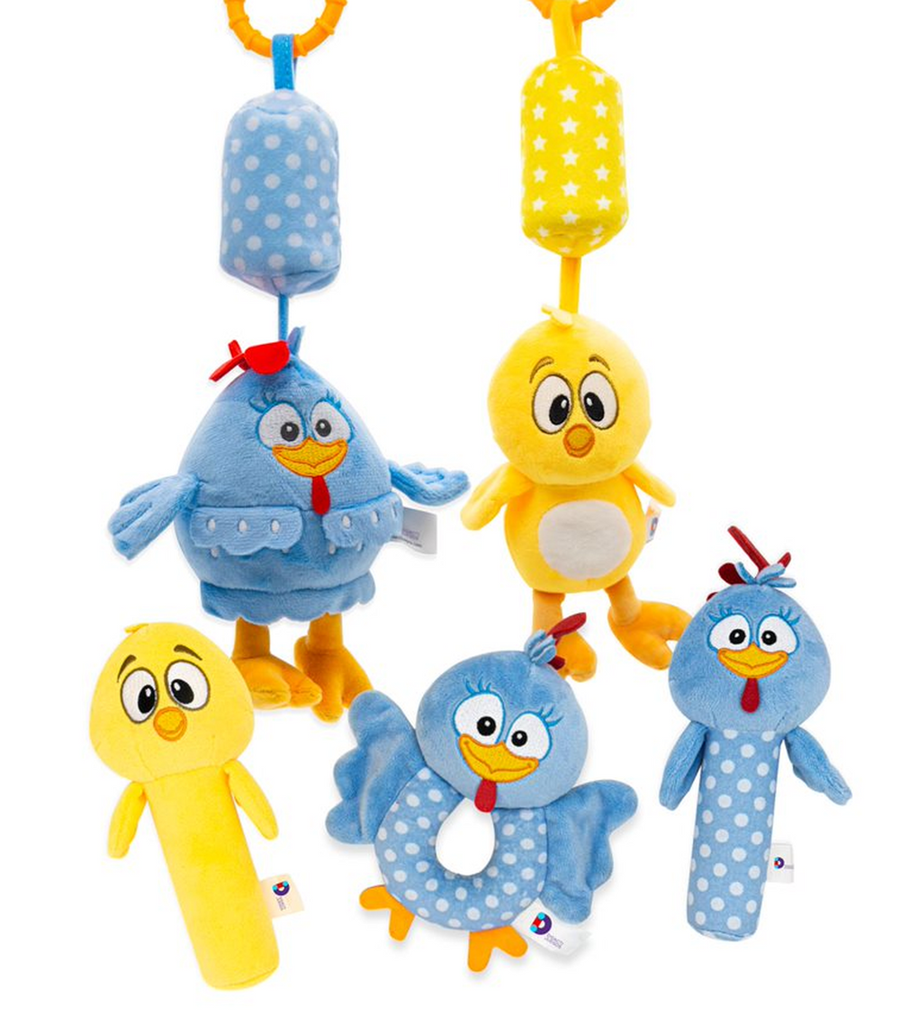 Kit de 5 Sonajas de la Gallina Pintadita