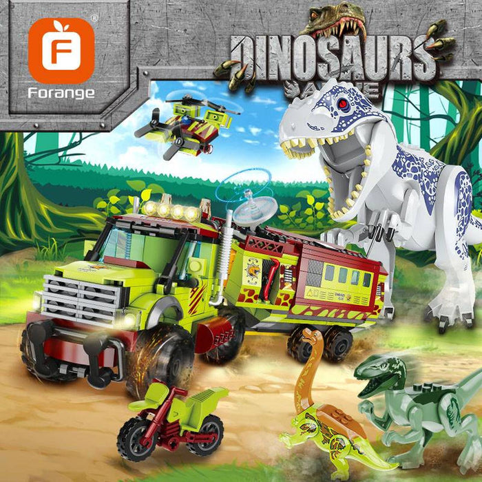 Kit de Blocks de construccion para Armar tematica Dinosaurios y Jeep con 539 Piezas de alta calidad,