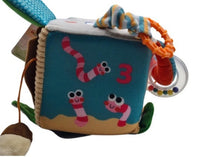 cubo de peluche de actividades de aprendizaje temprano para bebe animales marinos - 1