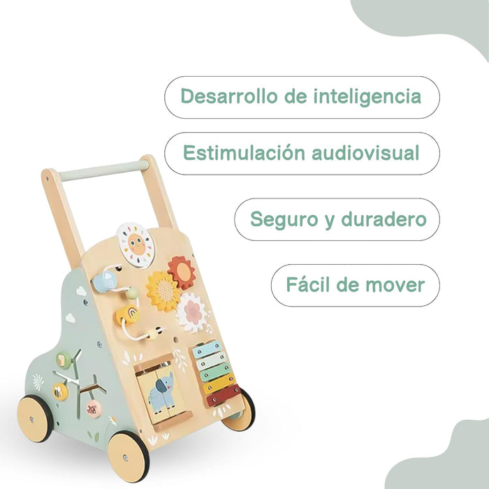 Andador para bebés con actividades de estimulación audiovisual, 18 meses