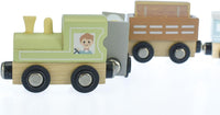 Tren De Madera Magnético con 3 Locomotoras y 9 Vagones - Juguete Didáctico en Colores Pastel - Tooky Toy - 3