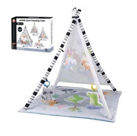 Gimnasio para bebes 4 en 1 en forma de casa de campaña, con figuras y un diseño distinto - 3