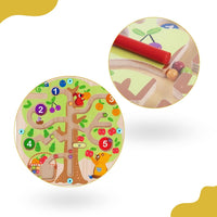 Laberinto de Cuentas Magnéticas en Forma de Arbol Juguete Didactico de Madera - Tooky Toy - 4