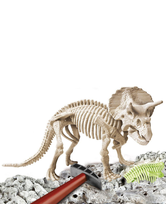 Juego De Excavación Triceratops Brilla En La Obscuridad Clementoni