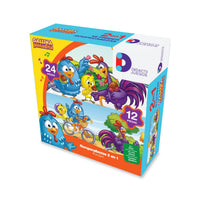 Rompecabezas 2 en 1 Gallina Pintadita Parque 12 y 24 Piezas - 6