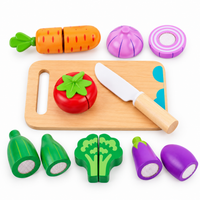 Corta Verduras, Juego de comida y cocina hecho de madera - 2