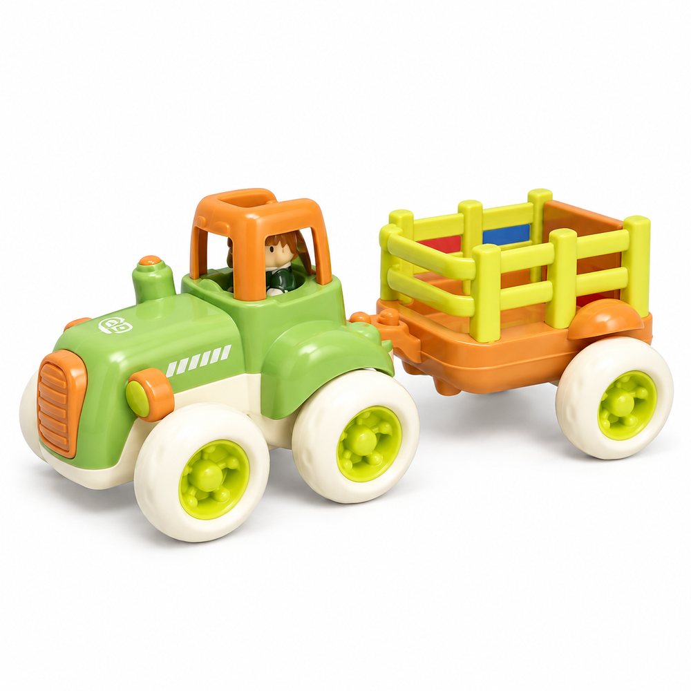Tractor de Granjero con Remolque