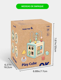 Cubo de Actividades Color Pastel de Madera - 5