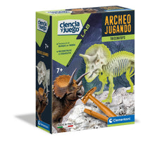 Juego De Excavación Triceratops Brilla En La Obscuridad Clementoni - 1