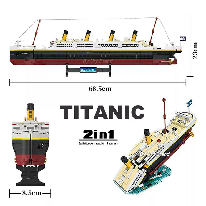 Set del mitico titanic de 2022 piezas 2 en 1 de alta calidad