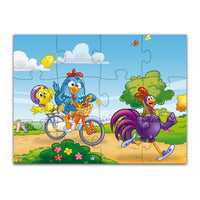 Rompecabezas 2 en 1 Gallina Pintadita Parque 12 y 24 Piezas - 2