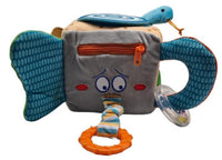 cubo de peluche de actividades juguete de aprendizaje temprano para bebe animales terrestres - 3
