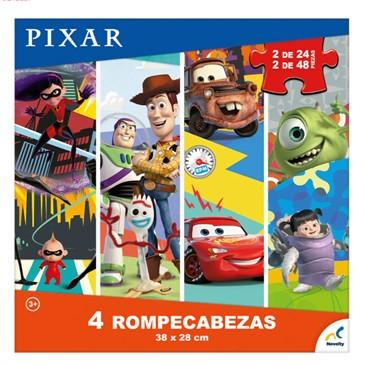 Rompecabezas 4 En 1 Multi-Pixar 24 Y 48 Piezas