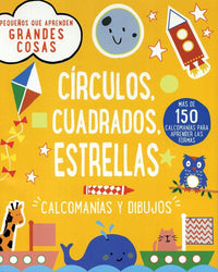 Libro Calcomanias Y Dibujos: Circulos, Cuadrados, Estrellas - 1