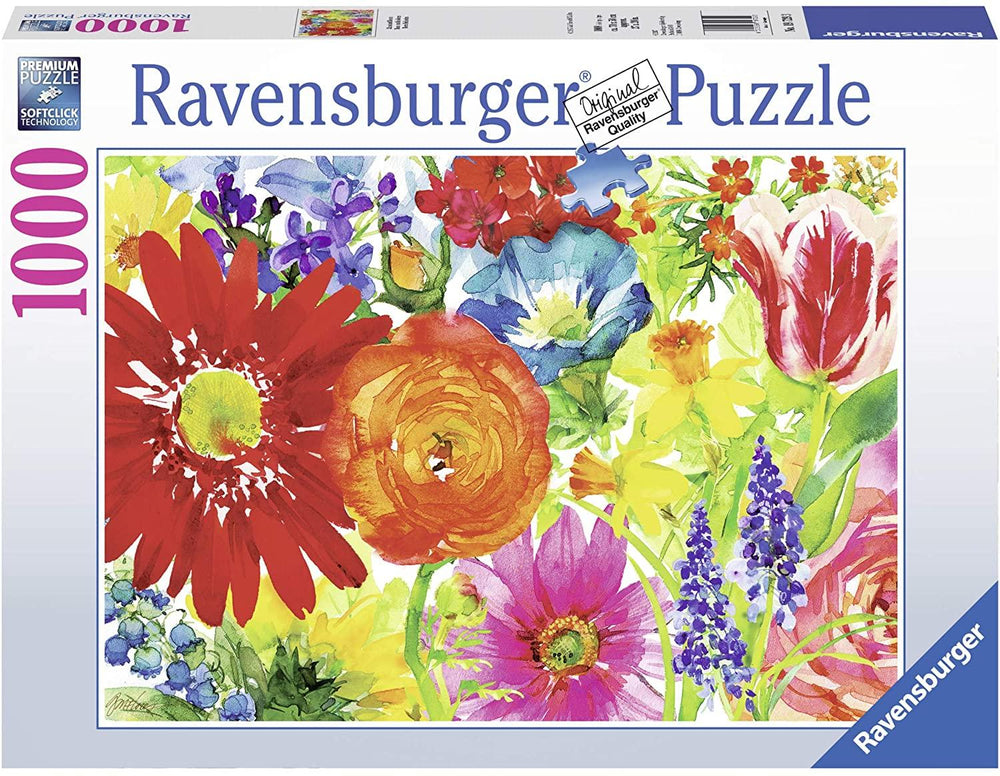 Rompecabezas Flores De Colores 1000 Piezas Ravensburger