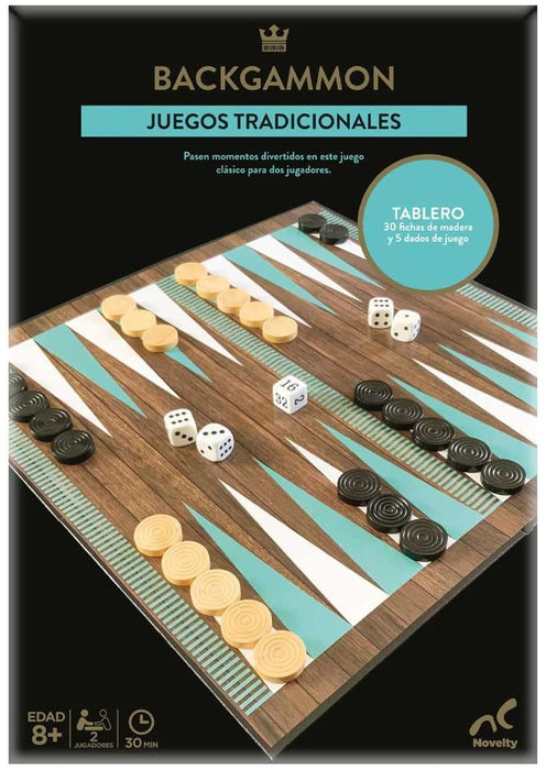 Juego De Mesa Backgammon , Clásico, Madera