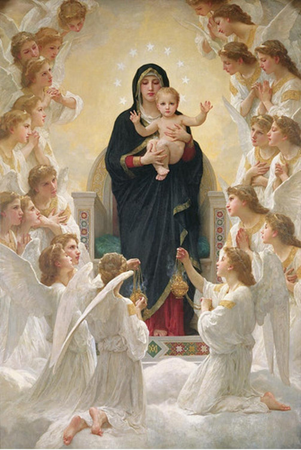 Rompecabezas Virgen Con Angeles 1000 Piezas Tomax