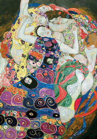 Rompecabezas 2 en 1 Gustav Klimt: El Beso Y La Virgen 2x1000 Piezas Educa - 3