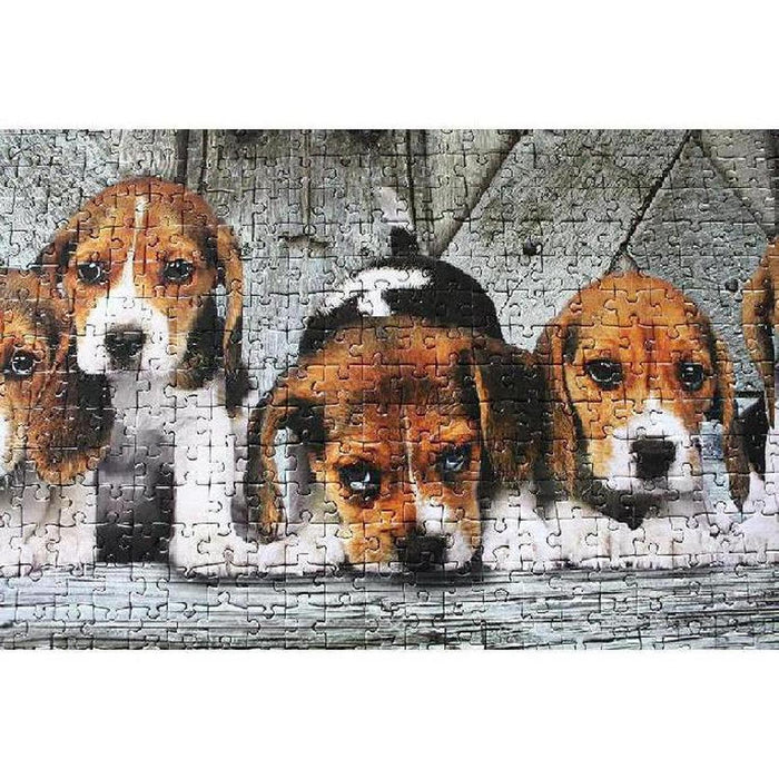 Rompecabezas Cachorros Beagles Panoramico 1000 Piezas Clementoni