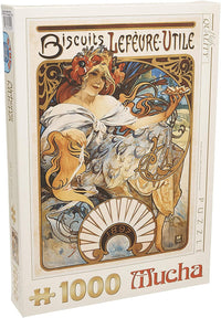 Rompecabezas Alphonse Mucha: Biscuts Lefeure Utile 1000 Pz - 1