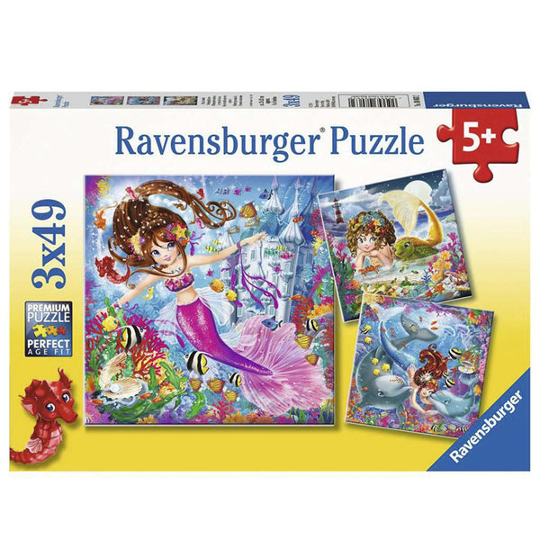 Rompecabezas 3 en 1 La Sirenita 49 Piezas Cada Uno Ravensburger