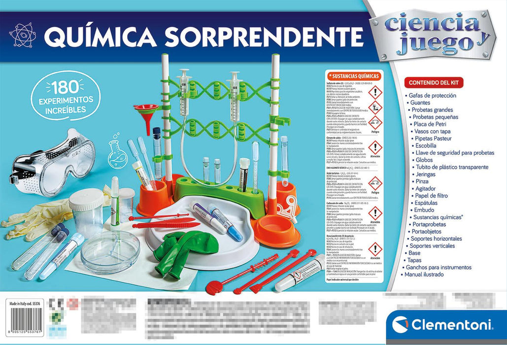 Kit Laboratorio Química sorprendente+180 Experimentos Cle