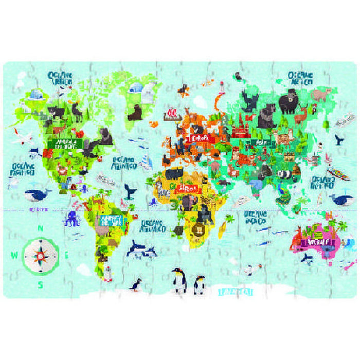 Mapa Mundial Gigante Rompecabezas De 100 Piezas Novelty