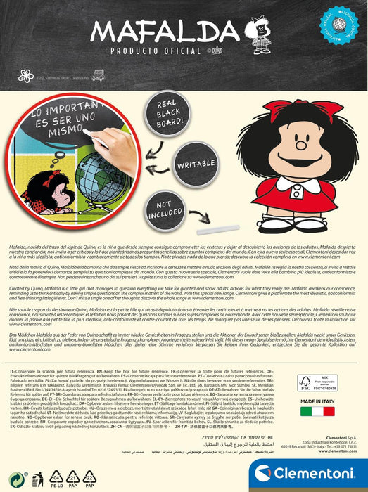 Rompecabezas Mafalda Blackboard Mundo Quino 1000 piezas Clementoni