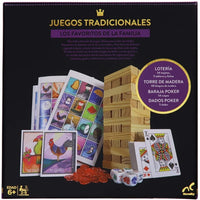 Juegos 3 en 1 Lotería, Póker, Torre Madera Familiar - 3