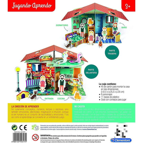 Mi Casita 3D Para Armar Con Personajes Infantil Clementoni
