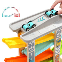 Pista de carros De Madera 4 rampas sencillas 6 Pz Top Bright - 3