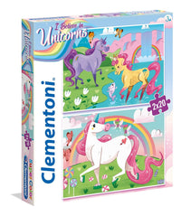 Rompecabezas 2X20 Brillant Unicornios Clementoni - 1