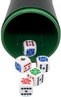 Cubilete Forrado Con 5 Dados - 4