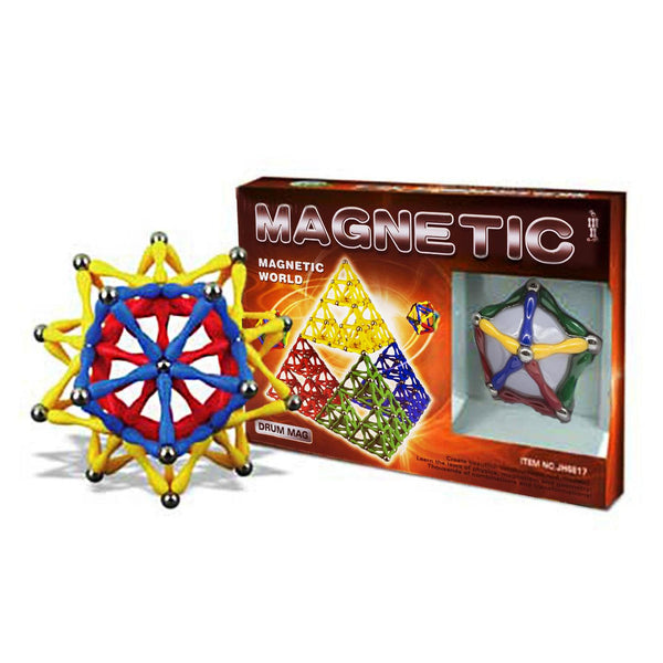 Juego De Bloques Magnéticos Tambor Mag 130 Piezas