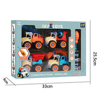 Kit 4 en 1 Vehiculos De Construcción DIY 11 cm altura - 6