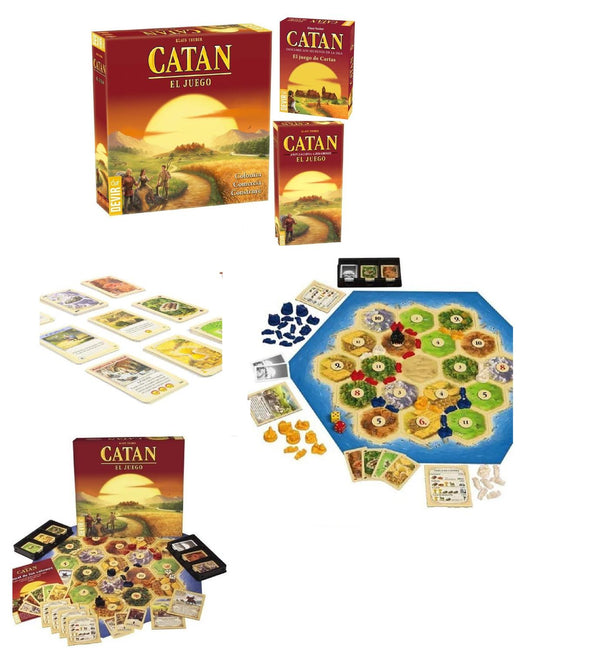 Paquete Catan El Juego + Ampliación 5-6 jug+ Juego De Cartas