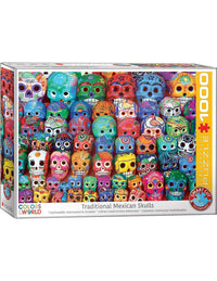 Rompecabezas Calaveras De Colores 1000 Piezas - 1