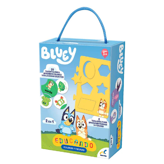 EDUCANDO: COLORES Y FIGURAS BLUEY MARCA NOVELTY DE 50 PIEZAS