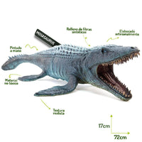 Juguete Dinosaurio Realista mosasaurus mosasauro 17x73 cm - 7