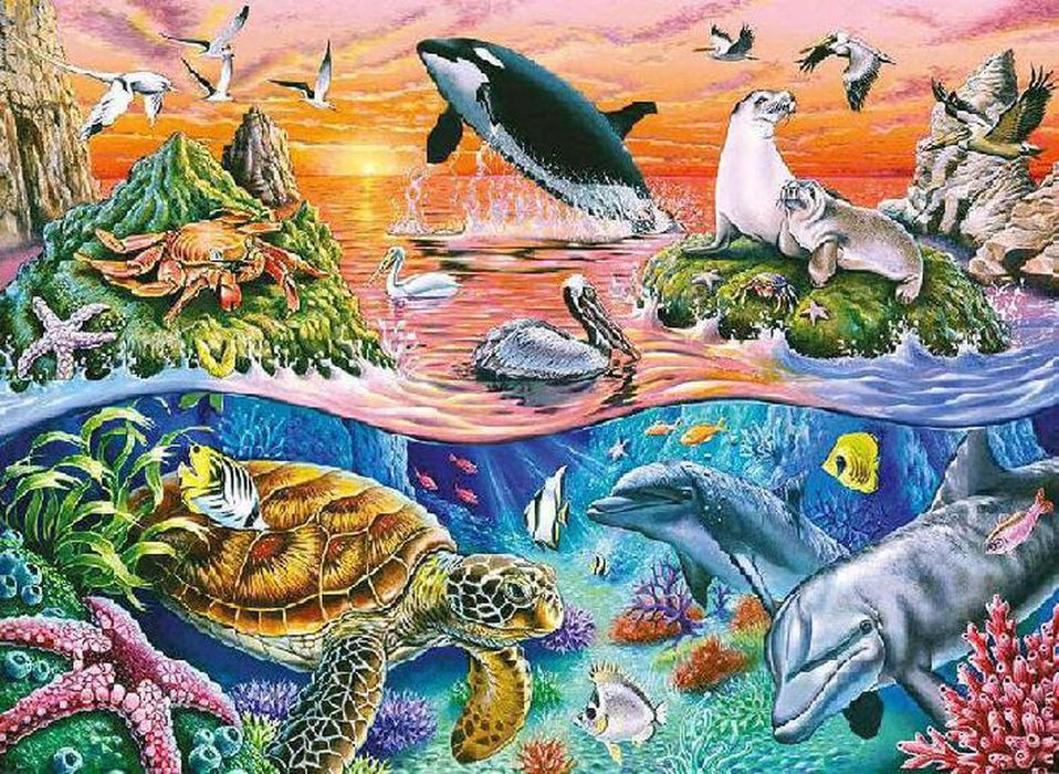 Animales Debajo Del Agua Rompecabezas De 100 Piezas Ravensburger