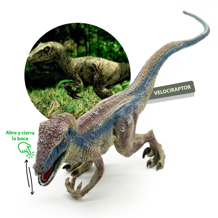 Figura De Dinosaurio Velociraptor Jurassic 40 cm