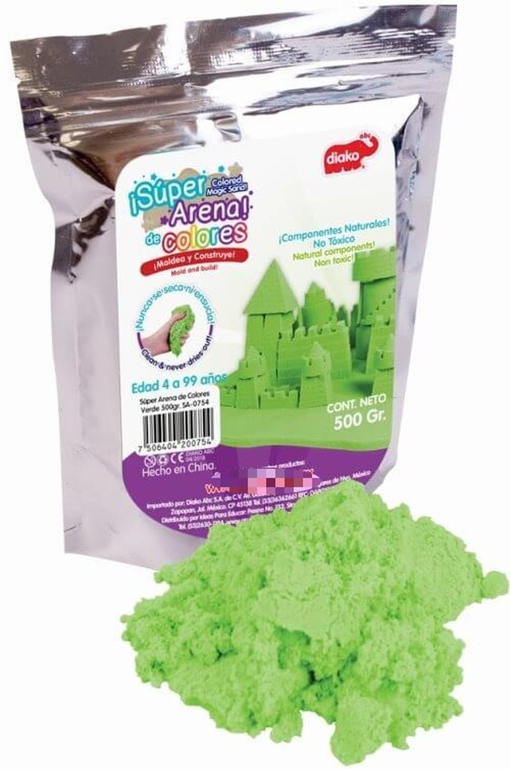 SUPER ARENA COLOR VERDE 500 GRS