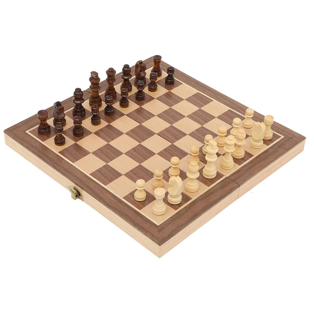Ajedrez De Madera Tablero Plegable de Lujo Chess 29x29 cm