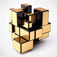 2 Piezas - Cubos Magicos Mirror - Espejo 3X3 Plateado y Dorado - 3