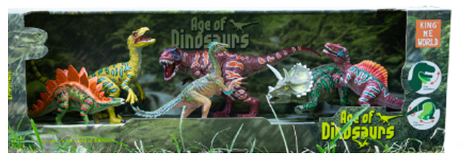Dinosaurios de Juguete con Movimiento para Niños Kit con 6 piezas