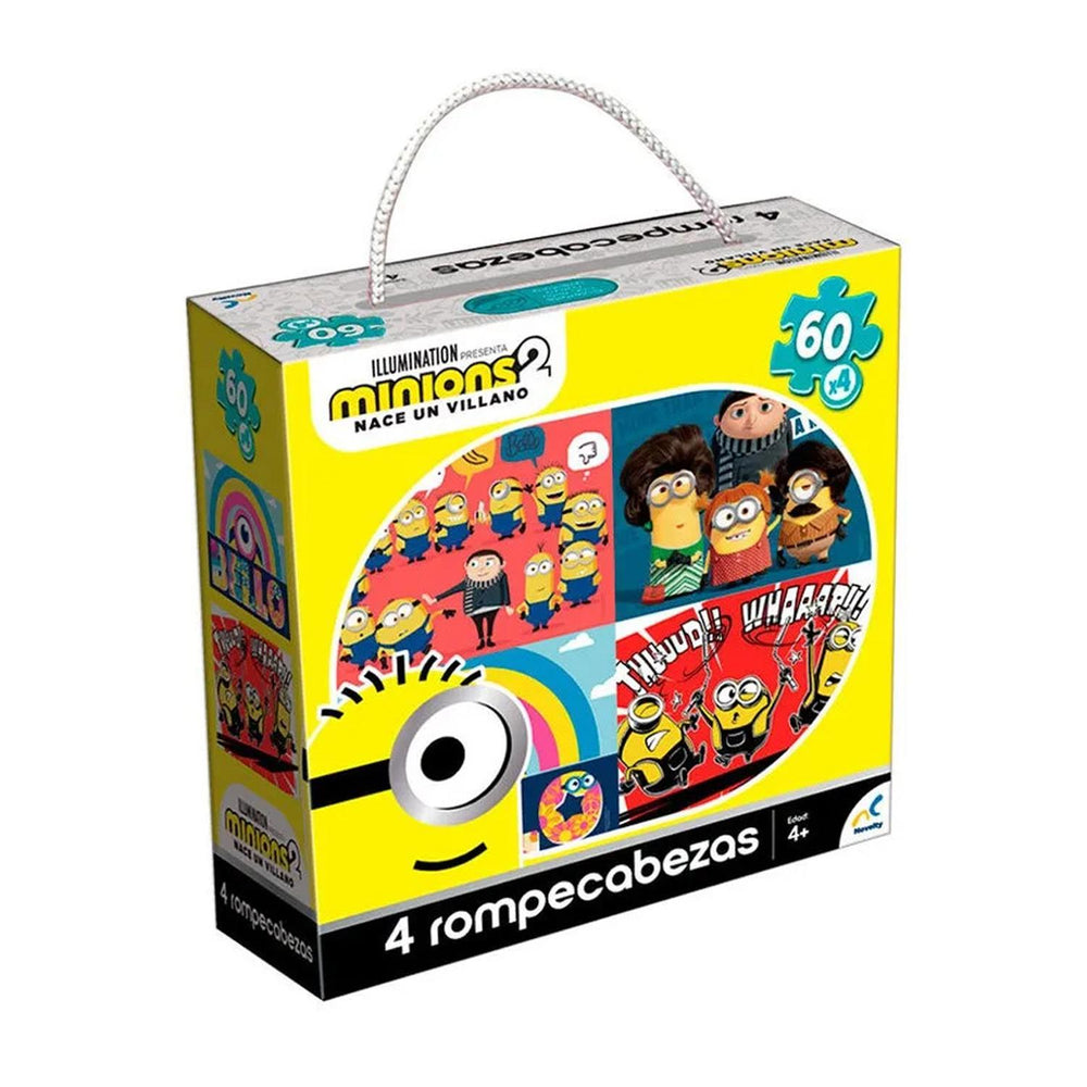 Rompecabezas 4 en 1 Minions 2 - 60 Piezas c/u Infantil
